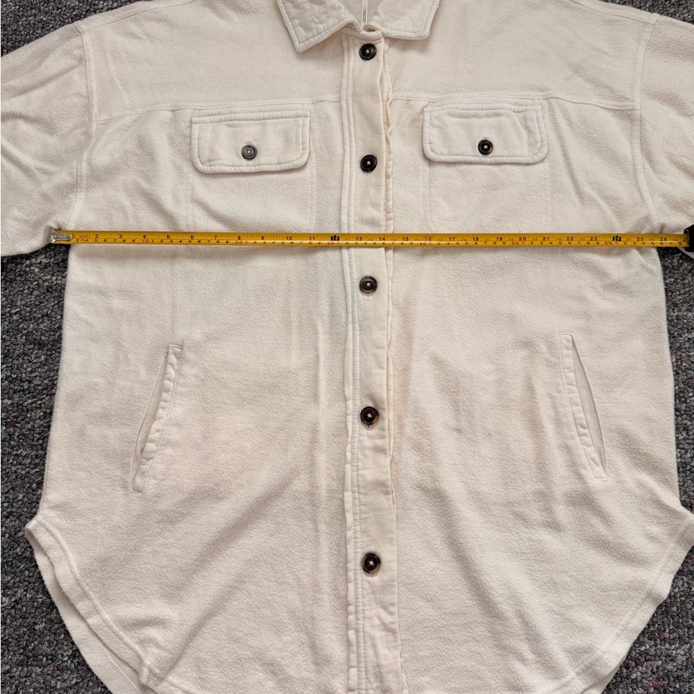 Free People Cream Utility Shacket Jacket - Picture 7 of 11